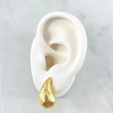 Stud Earrings Drop 4.1gr / 2cm / Polished Lobster Claw 18K Yellow Gold +4 *
