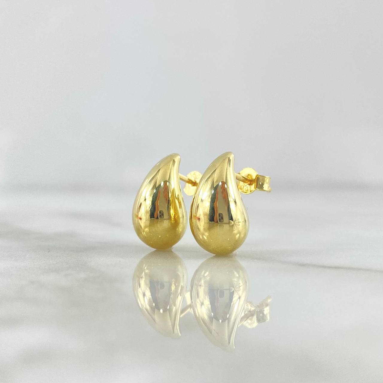 Stud Earrings Drop 2gr / 1.5cm / Polished Lobster Claw Yellow Gold +4 18K
