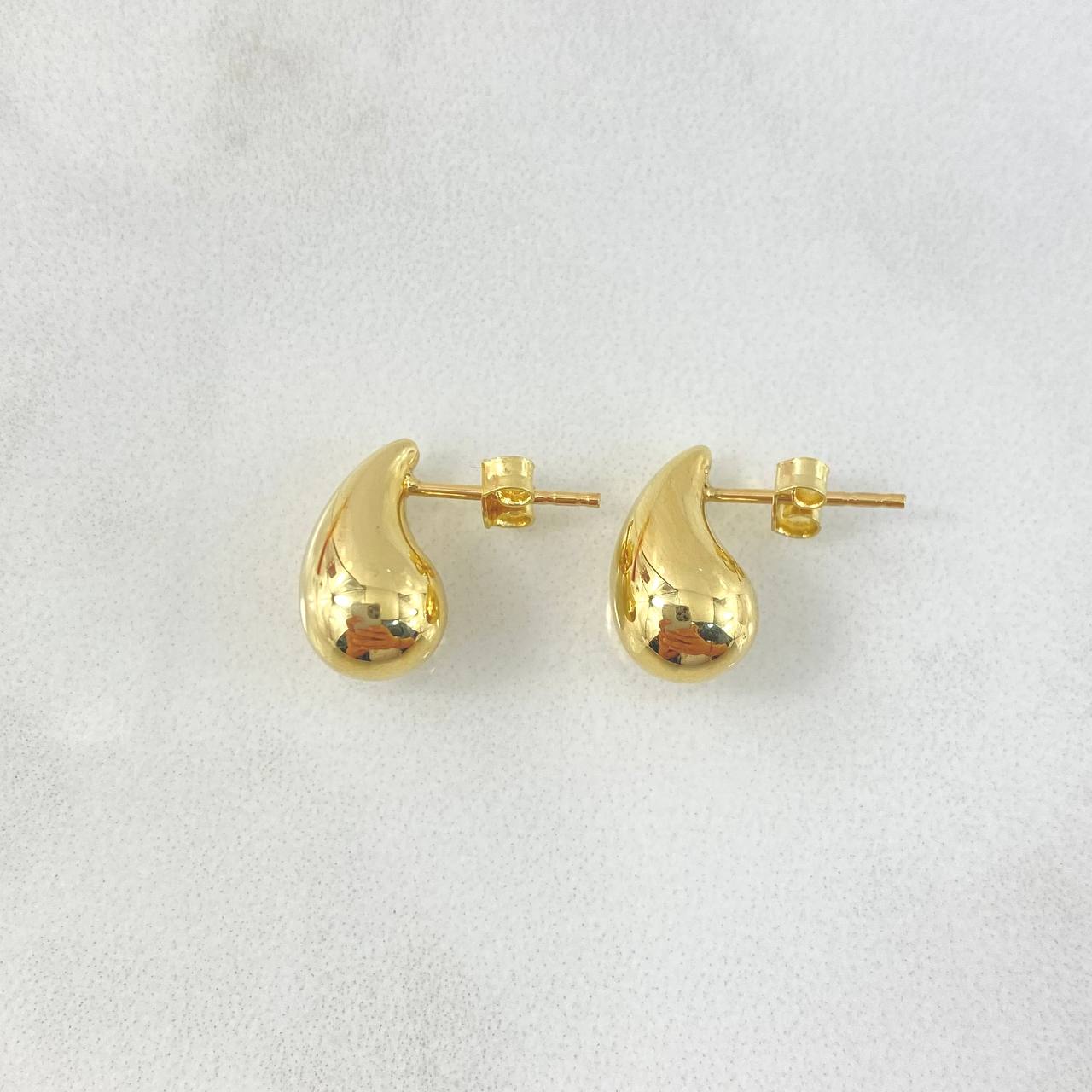 Topos Gota 2.4gr / 1.5cm / Lisa Broche Mariposa Oro Amarillo +4 18K