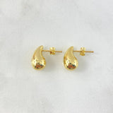 Topos Gota 2.4gr / 1.5cm / Lisa Broche Mariposa Oro Amarillo +4 18K