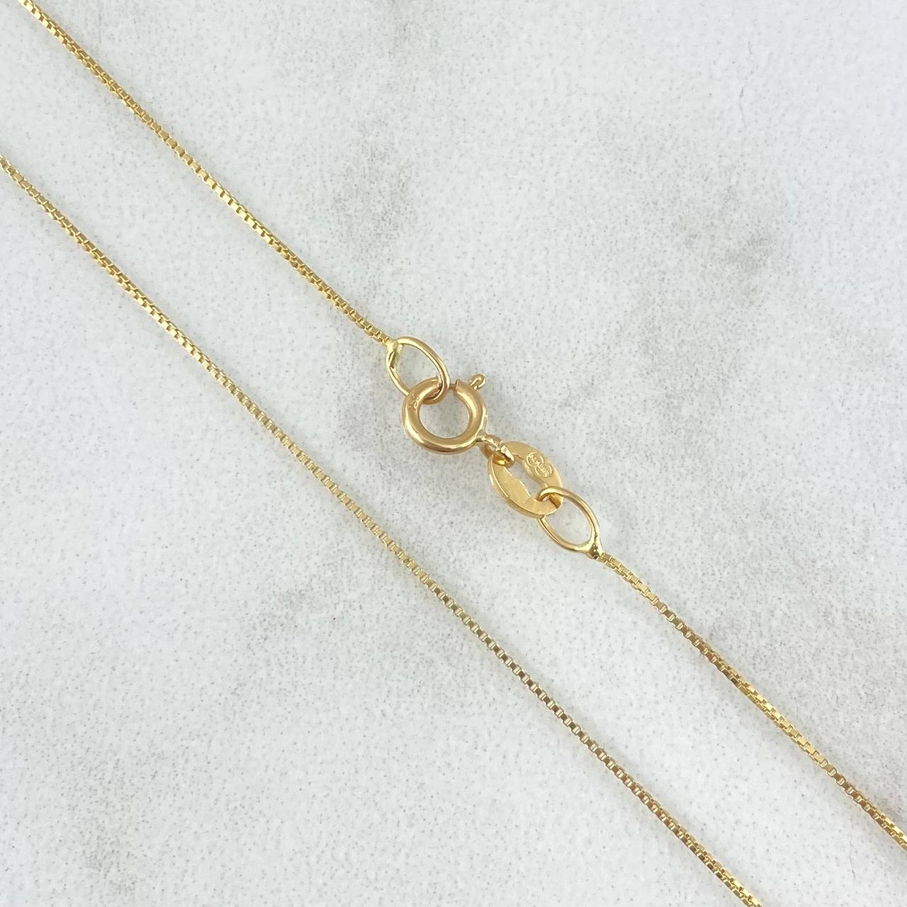 Cadena Veneciana 0.75g / 40cm / 0.8mm Oro Amarillo +3 18K