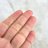 Cadena Veneciana 0.75g / 40cm / 0.8mm Oro Amarillo +3 18K