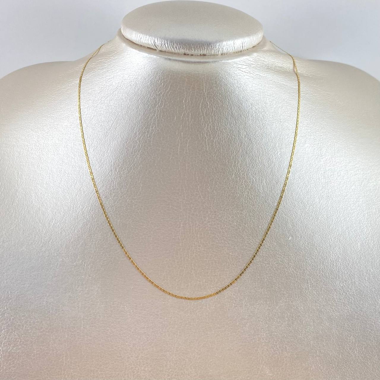 Flat Mariner Chain 1.55gr / 15.7in / +3 18K Gold ©