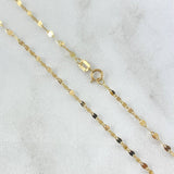 Cadena Flor Espejo 1.05 g / 19 3/4 in / 1 mm Oro Amarillo 18K