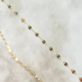 Cadena Flor Espejo 1.05 g / 19 3/4 in / 1 mm Oro Amarillo 18K