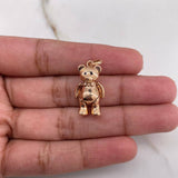 Pendant Articulated Bear 3.95gr / 2.5cm / Smooth Rose Gold &