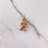Pendant Articulated Bear 3.95gr / 2.5cm / Smooth Rose Gold &