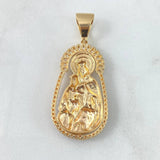 Dije Virgen del Carmen 12.45gr / 4.5cm / Mate Circones Blancos Oro Amarillo