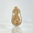 Dije Virgen del Carmen 12.45gr / 4.5cm / Mate Circones Blancos Oro Amarillo