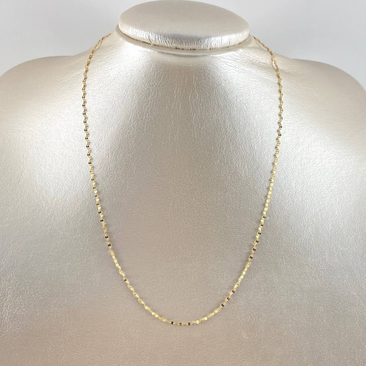 Cadena Flor Espejo 1.05 g / 19 3/4 in / 1 mm Oro Amarillo 18K