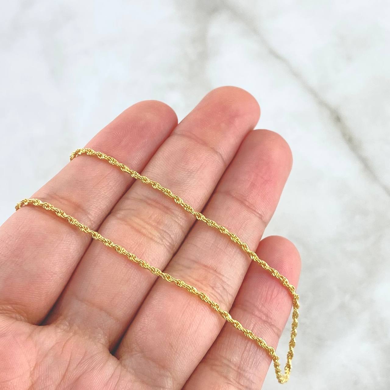 Cadena Lazo 1.2gr / 17 3/4 in / Oro Amarillo +3 18K ©