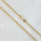 Rope Chain 0.85gr / 17 3/4 in / 1.2mm Yellow Gold +3 18K