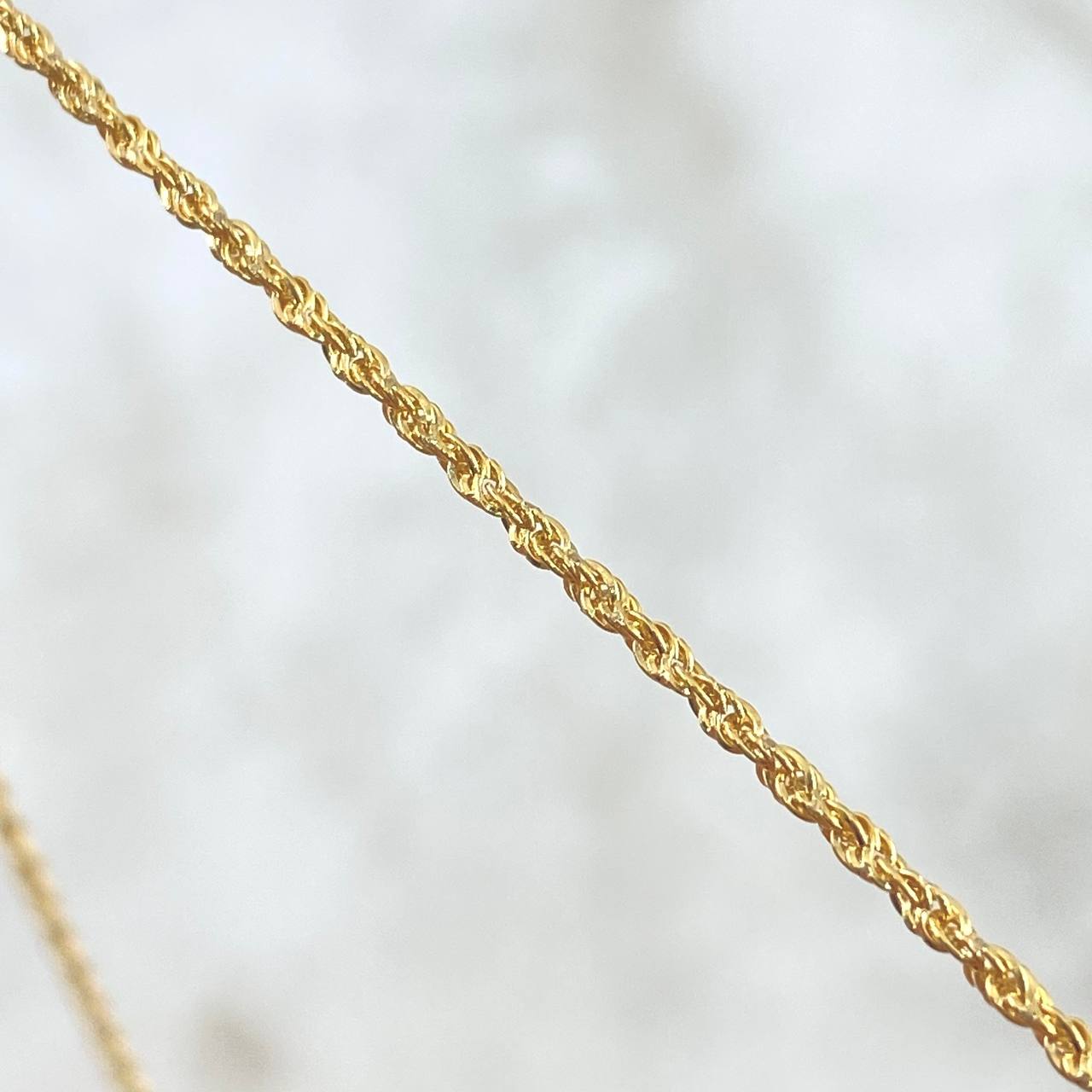 Rope Chain 0.9gr / 17 3/4 in / 1.2mm Yellow Gold +3 18K