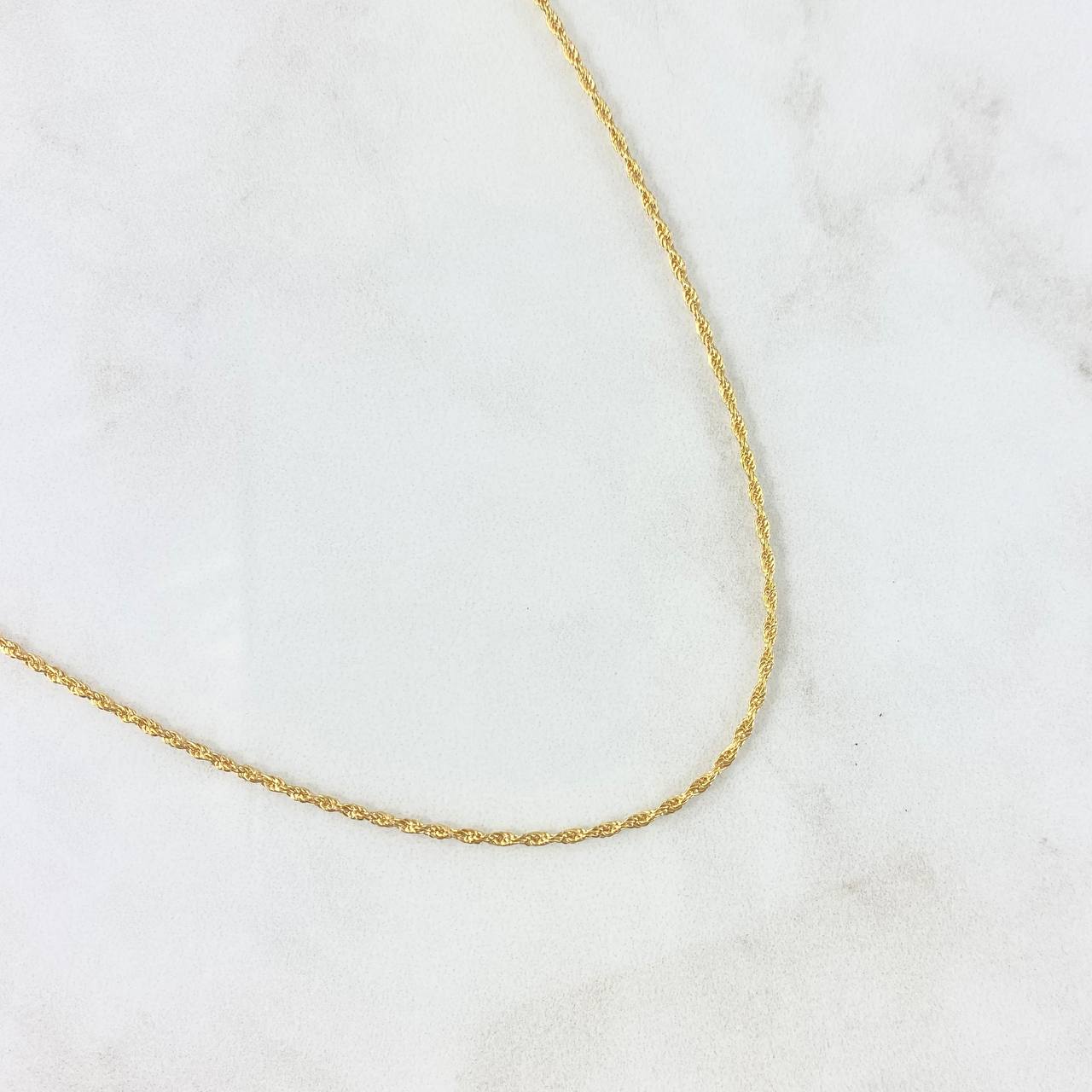 Cadena Lazo 1.2gr / 17 3/4 in / 1.2mm Oro Amarillo +3 18K *