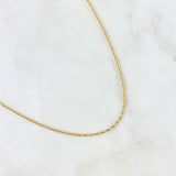 Rope Chain 0.85gr / 17 3/4 in / 1.2mm Yellow Gold +3 18K