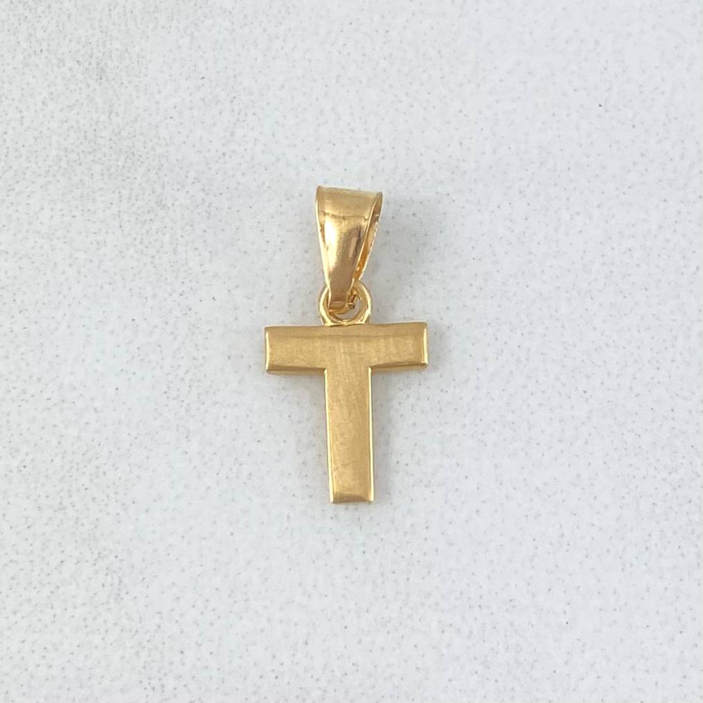Pendant Letter T 0.35gr / 1.5cm Smooth Yellow Gold