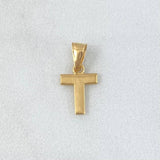 Pendant Letter T 0.35gr / 1.5cm Smooth Yellow Gold