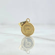 Pendant Letter P 0.6gr / 2cm / Yellow Gold Bordered Circle