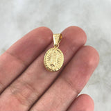 Dije Virgen Guadalupe 0.9gr / 2.2cm / Troquelado - Cargador Liso Oro Amarillo