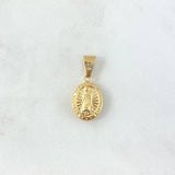 Pendant Virgen Guadalupe 0.8gr / 2.2cm / Stamped - Smooth Yellow Gold Charger