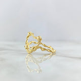 Wire Wrapped Heart Ring 4gr / T5 1/2 / 18K Yellow Gold *