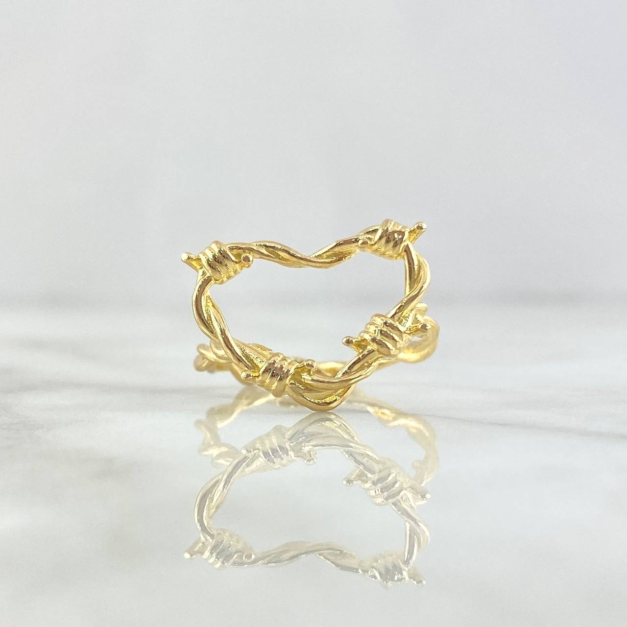 Wire Wrapped Heart Ring 4gr / T5 1/2 / 18K Yellow Gold *