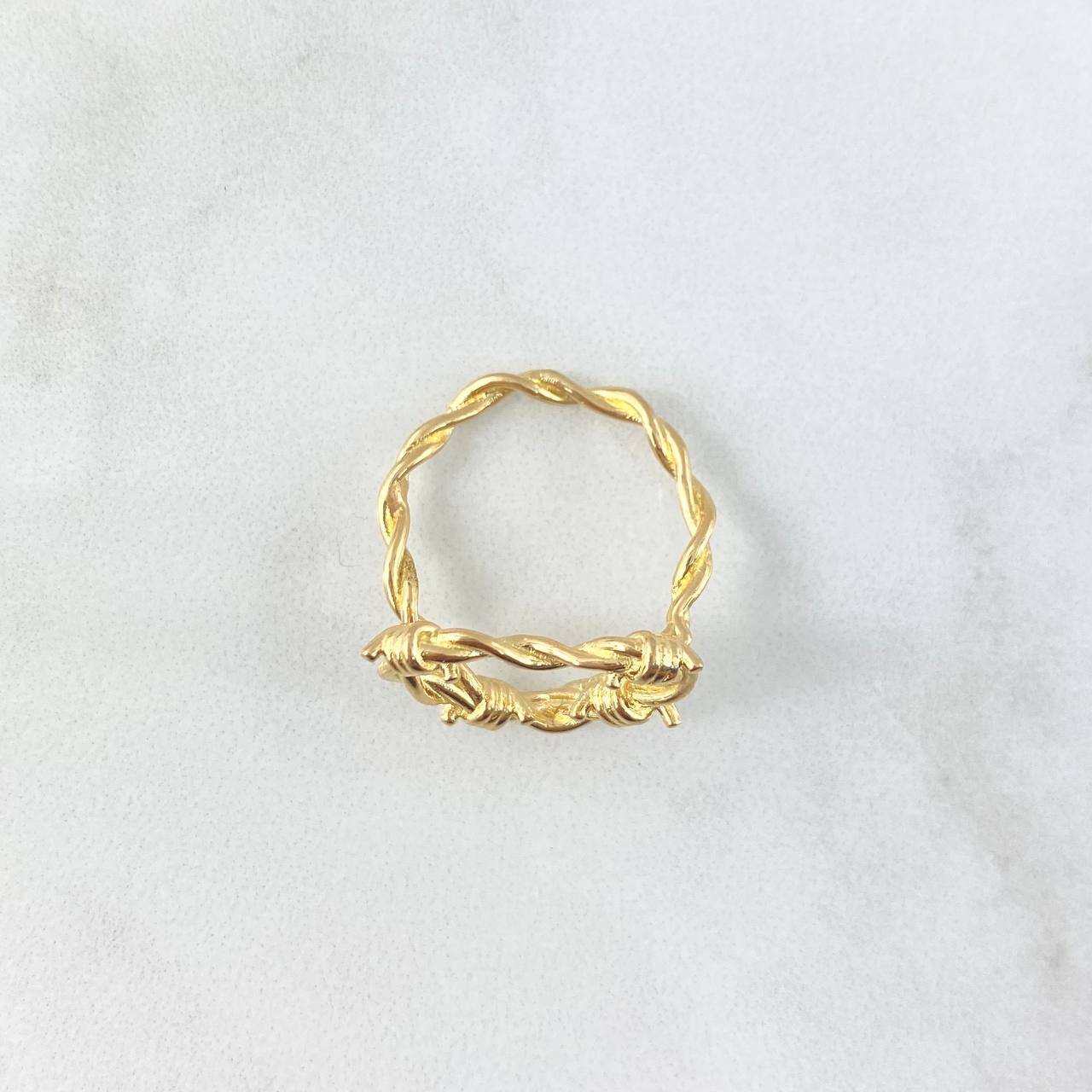 Wire Wrapped Heart Ring 4gr / T5 1/2 / 18K Yellow Gold *