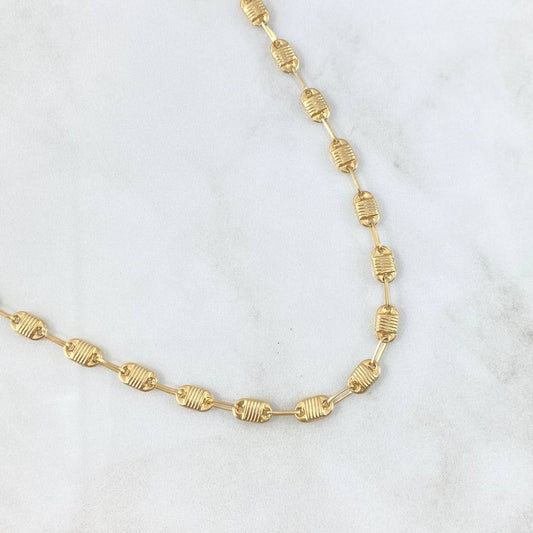 Rustic Canotillo Chain 10.3gr / 60cm / 5mm 18K Yellow Gold