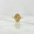Herraje Letra G 0.4gr / 1.6cm / Ovalado Texturizado Oro Amarillo 18K