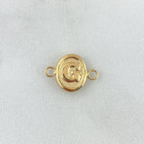 Herraje Letra G 0.4gr / 1.6cm / Ovalado Texturizado Oro Amarillo 18K