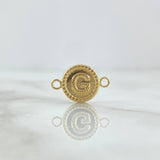 Charm Letter G 0.45gr / 1.5cm / Yellow Gold Edged Circle 18K