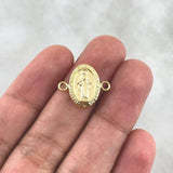 Charm Virgen Milagrosa 0.8gr / 1.7cm / Matte - Polished 18K Yellow Gold