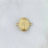 Charm Virgen Milagrosa 0.8gr / 1.7cm / Matte - Polished 18K Yellow Gold