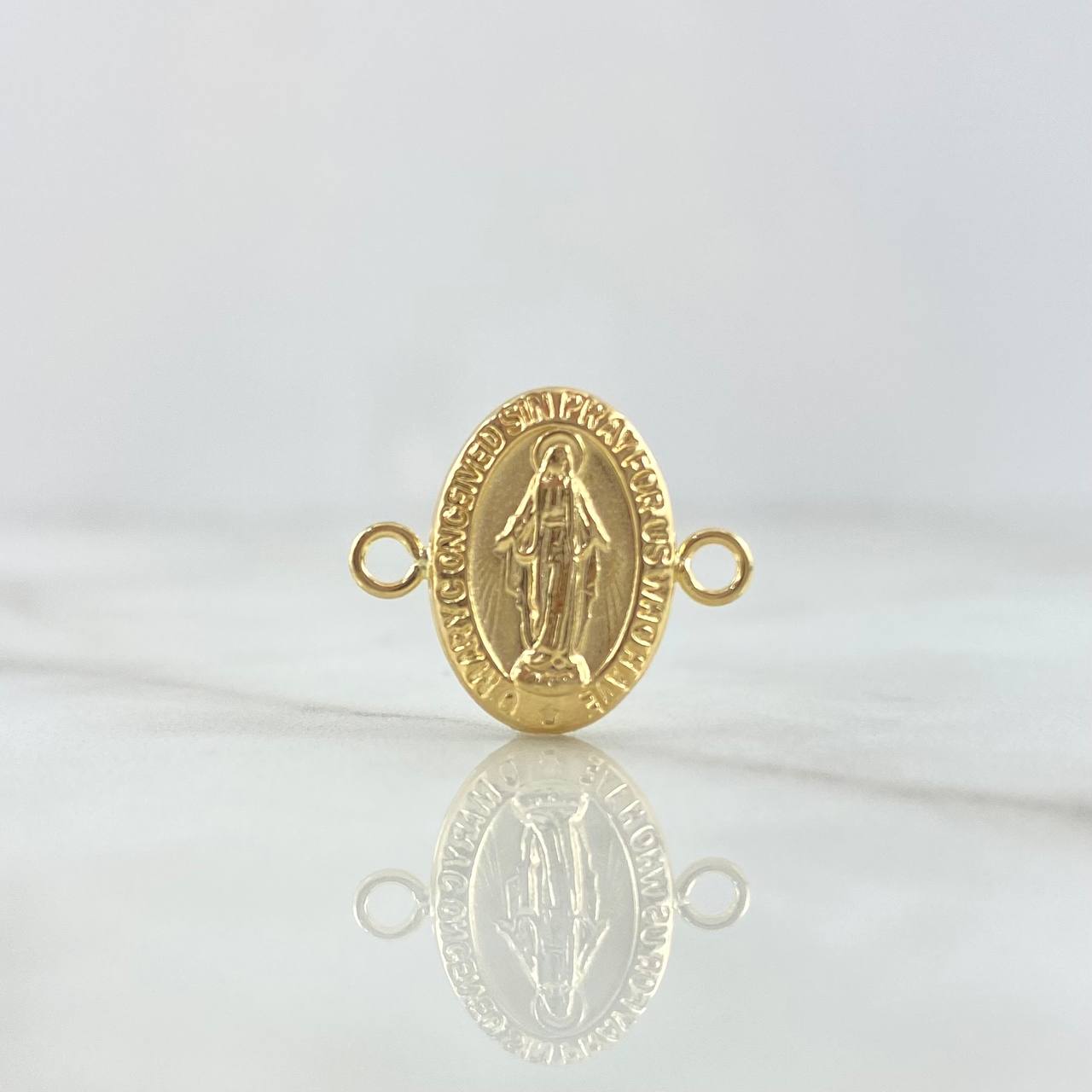Charm Virgen Milagrosa 0.8gr / 1.7cm / Matte - Polished 18K Yellow Gold