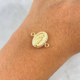 Charm Virgen Milagrosa 0.8gr / 1.7cm / Matte - Polished 18K Yellow Gold