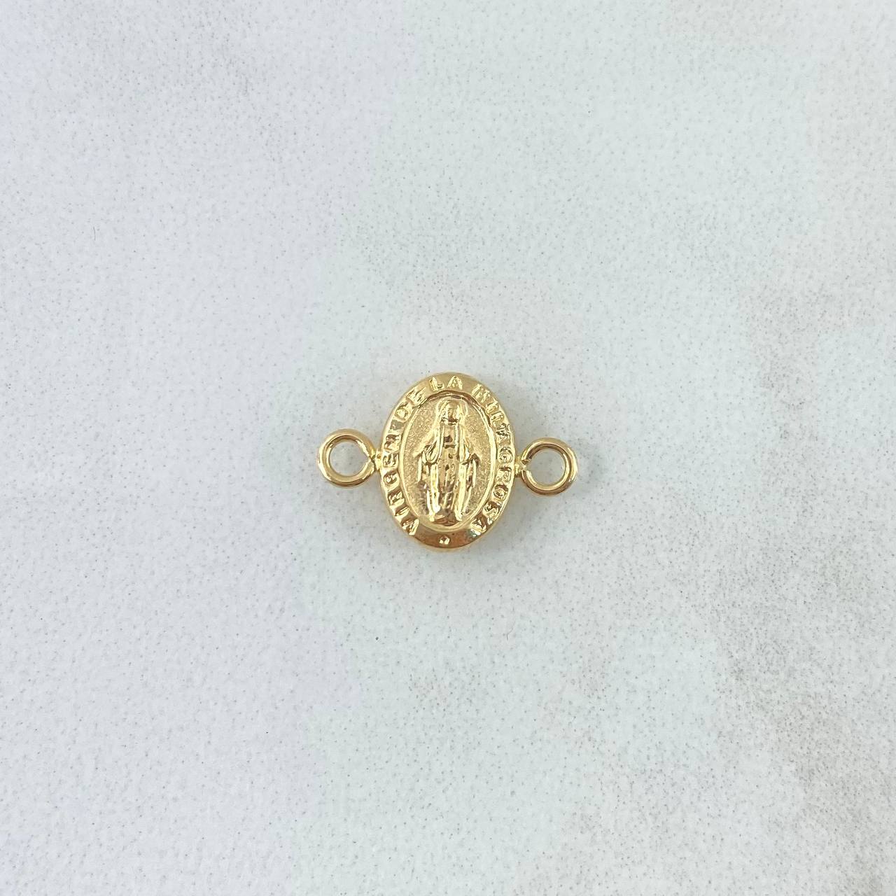 Charm Miraculous Virgin 0.5gr / 1.4cm / Matte - Plain Yellow Gold 18K