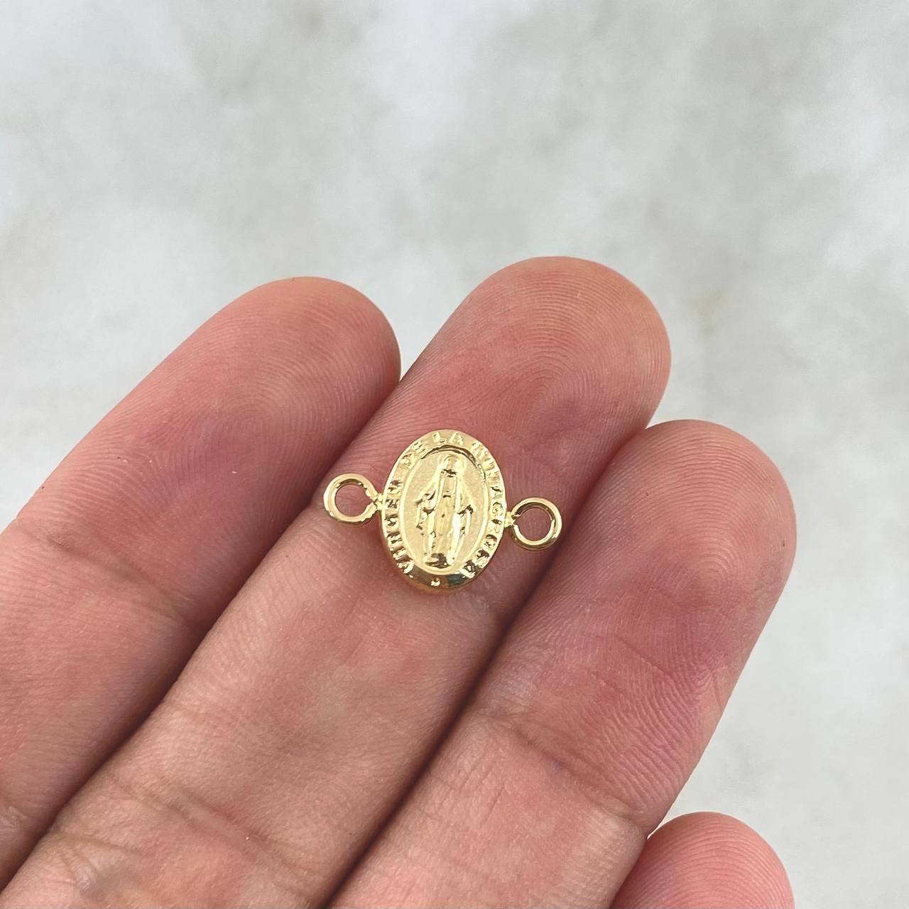 Charm Miraculous Virgin 0.5gr / 1.4cm / Matte - Plain Yellow Gold 18K