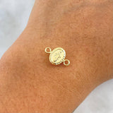 Charm Miraculous Virgin 0.5gr / 1.4cm / Matte - Plain Yellow Gold 18K