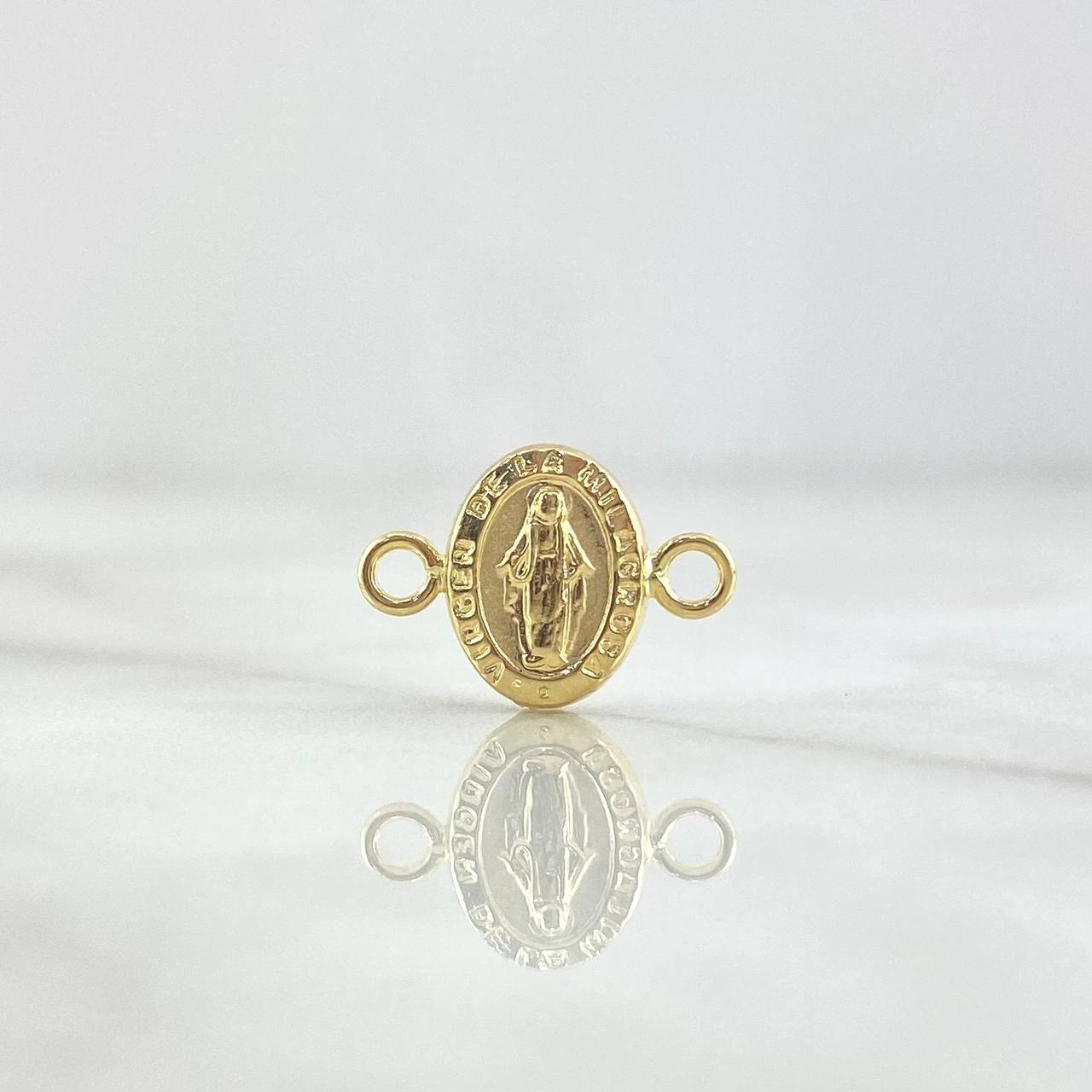 Charm Miraculous Virgin 0.5gr / 1.4cm / Matte - Plain Yellow Gold 18K