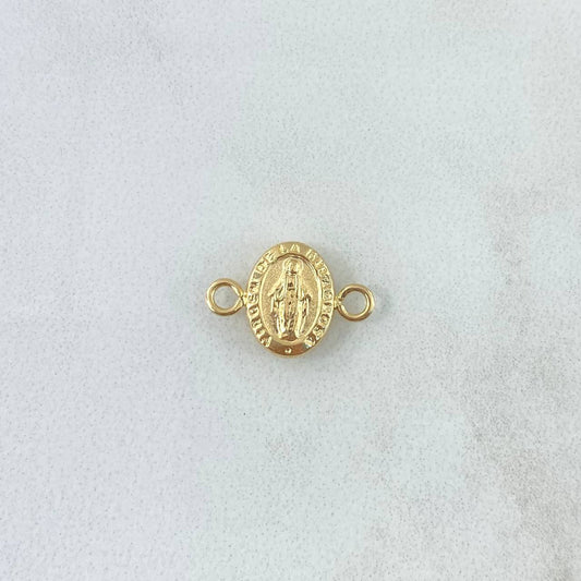 Charm Miraculous Virgin 0.5gr / 1.4cm / Matte - Plain Yellow Gold 18K