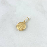 Dije Letra A 0.45gr / 1.6cm / Circulo Texturizado Oro Amarillo 18K