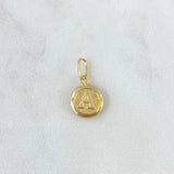 Dije Letra A 0.45gr / 1.6cm / Circulo Texturizado Oro Amarillo 18K