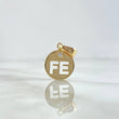 Pendant FE Medal 1.15gr / 2cm / White Zircon Yellow Gold 18K