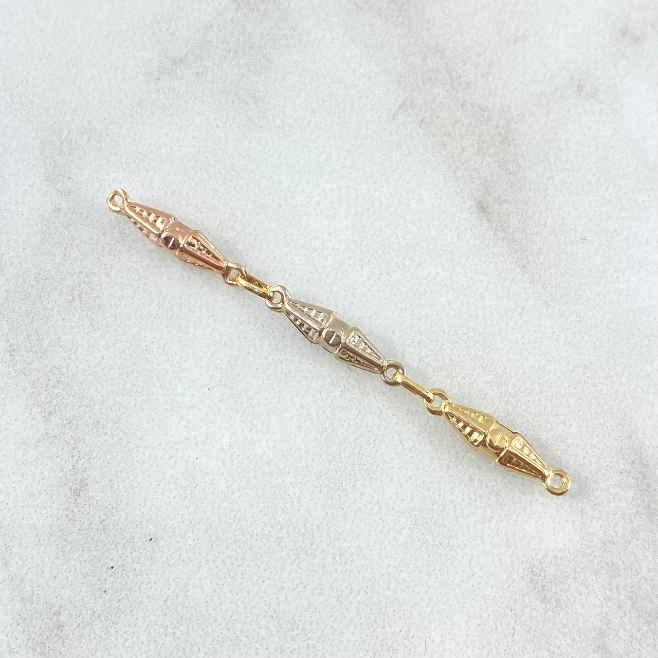 Charm Rustic Scrap Dubai 0.65gr / 4.8cm / 3.5mm Three Links Three 18K Golds