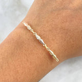 Charm Rustic Scrap Dubai 0.65gr / 4.8cm / 3.5mm Three Links Three 18K Golds