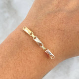 Charm Rustic Adige Crossed Scrap 0.75gr / 3.6cm / Tres Oros 18K