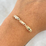 Charm Rustic Scrap Smooth Barrel 0.75gr / 3.6cm / Tres Oros 18K ©