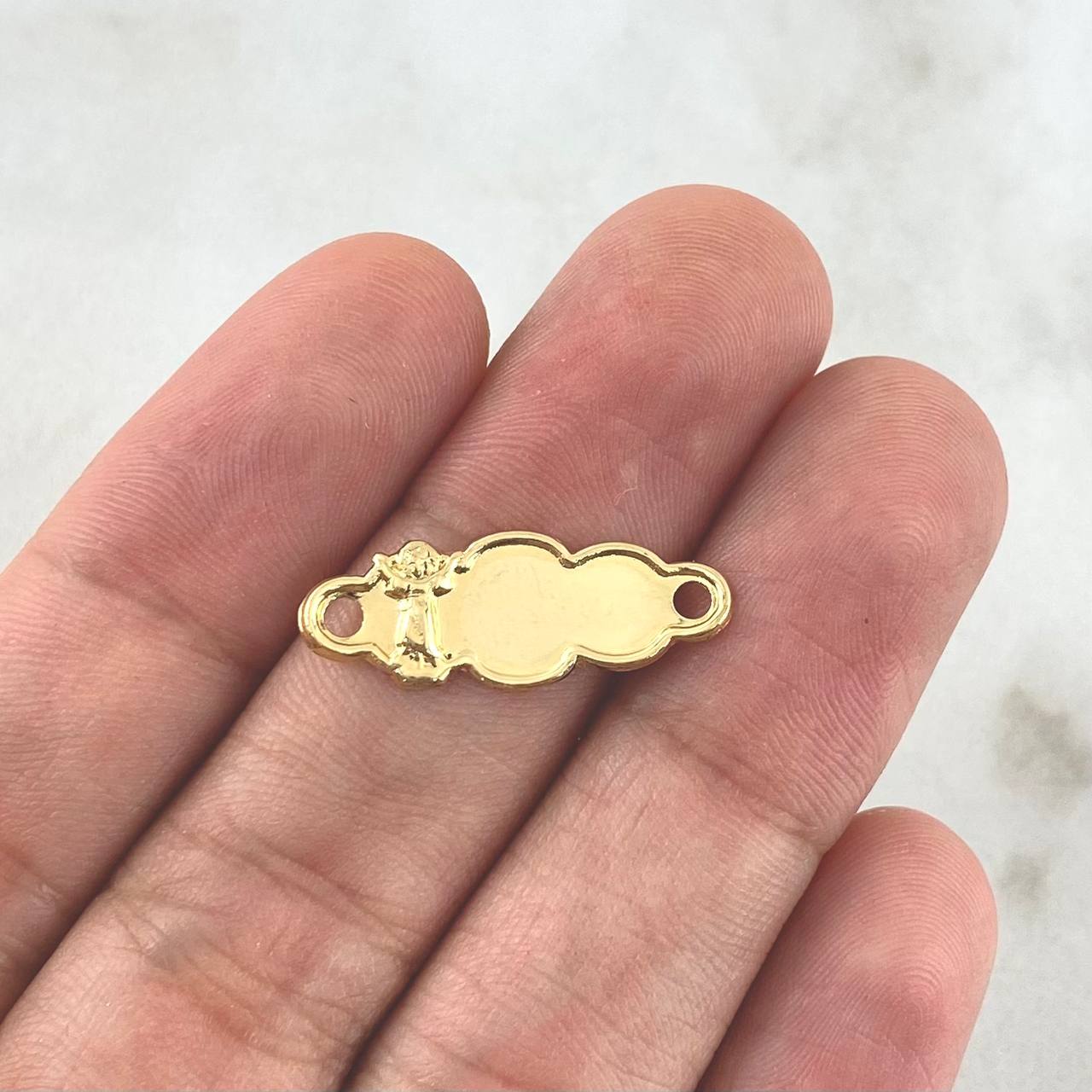 Charm Cloud Plate 0.55gr / 2.2cm / Divine Child 18K Yellow Gold *