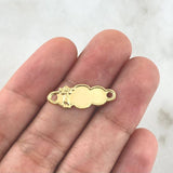 Charm Cloud Plate Divino Niño 0.6gr / 0.9in / Polished 18K Gold *