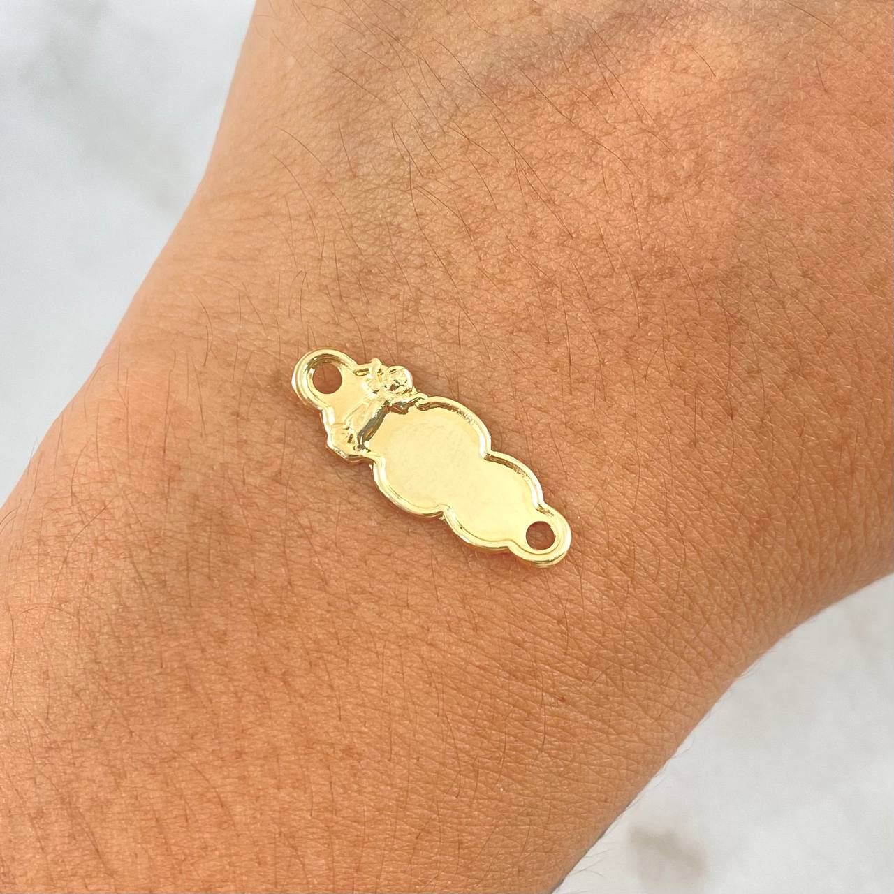 Charm Cloud Plate 0.55gr / 2.2cm / Divine Child 18K Yellow Gold